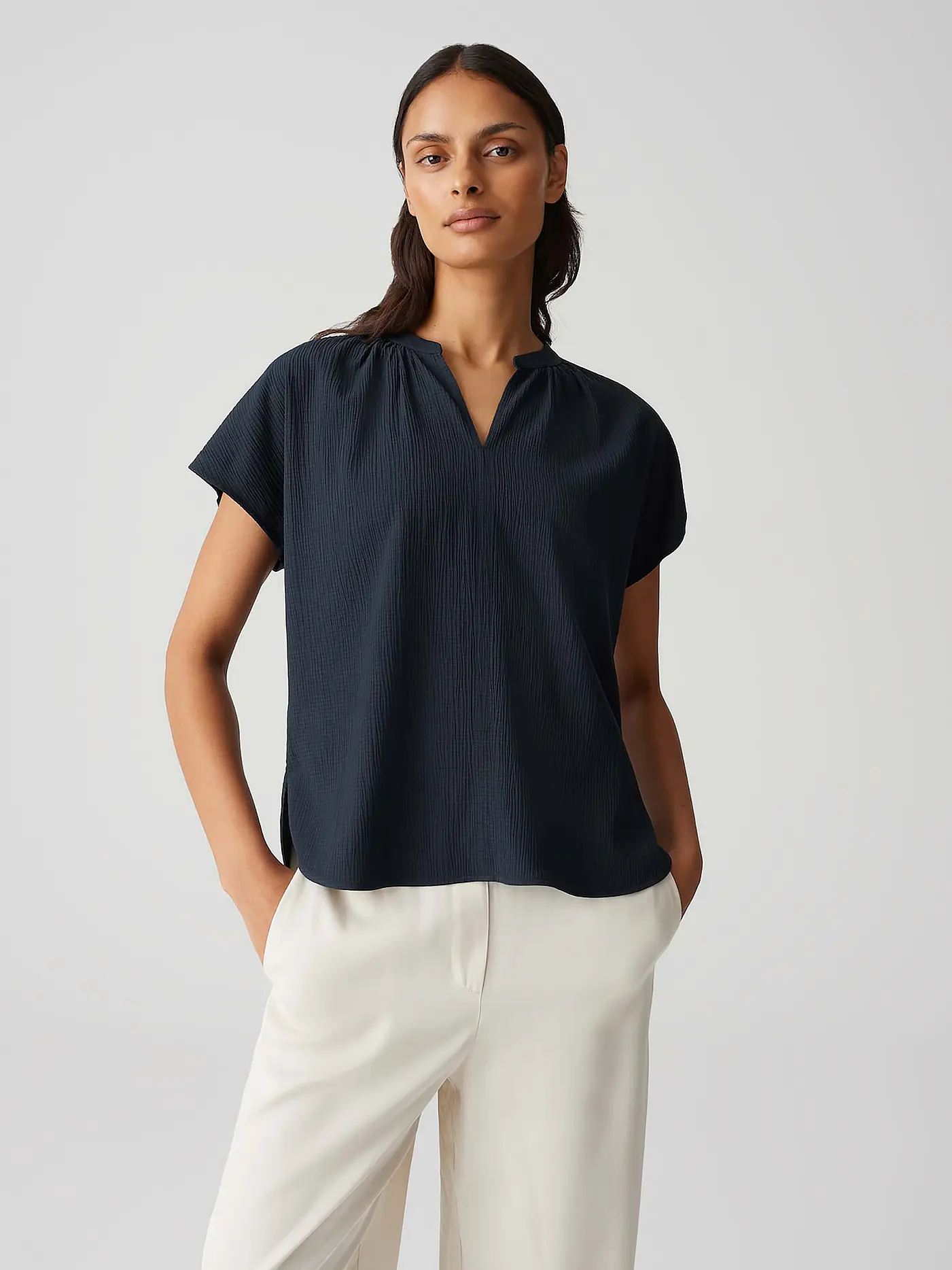 OPUS | Blusenshirt FASURA | dunkelblau